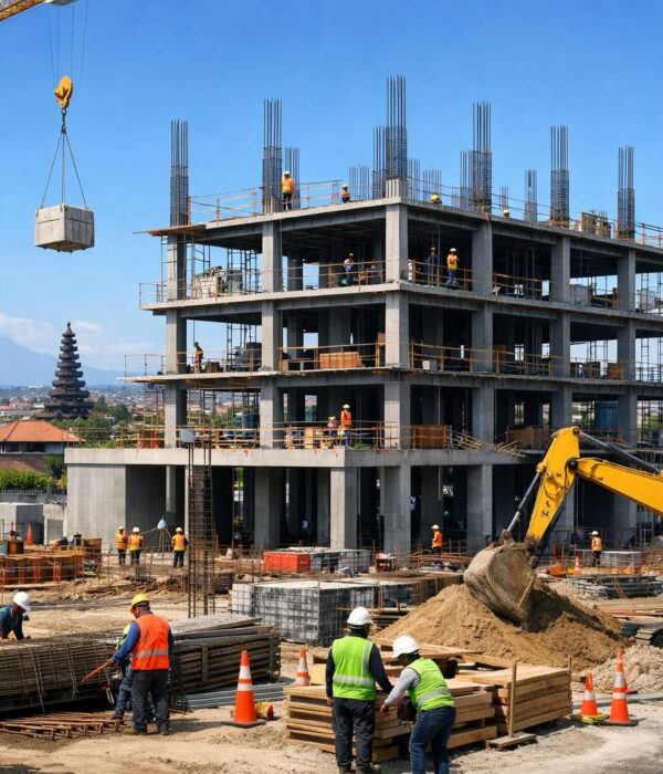 pelajari prosedur pembangunan kantor perusahaan di denpasar yang dilakukan oleh kontraktor profesional untuk memastikan pembangunan yang efisien dan berkualitas.