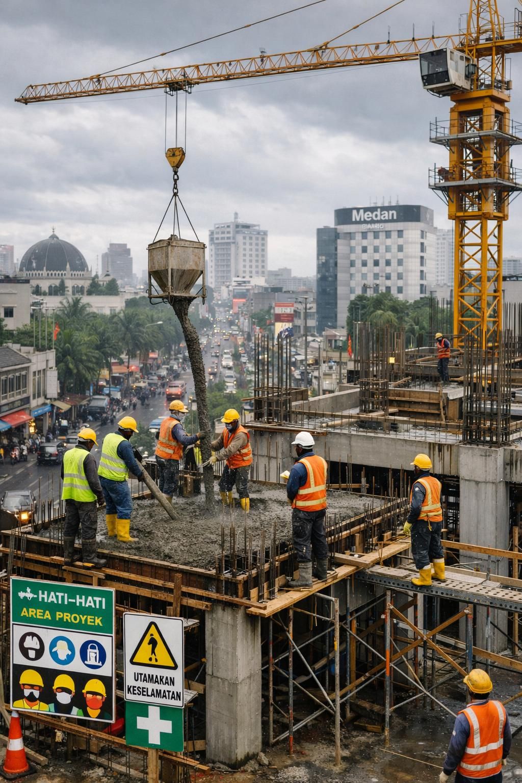standar konstruksi bangunan di medan memastikan kualitas dan keamanan proyek properti dengan mengikuti peraturan lokal dan teknik terbaik.